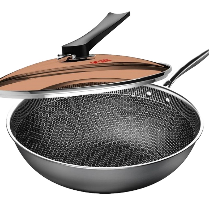 德国 康巴赫 蜂巢304不锈钢炒锅32CM (第二代)