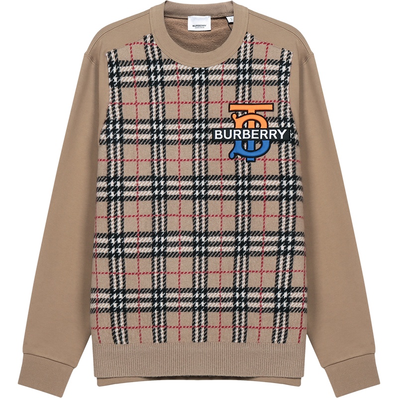 BURBERRY 博柏利 男款 棉/山羊绒圆领长袖卫衣运动衫 80362011