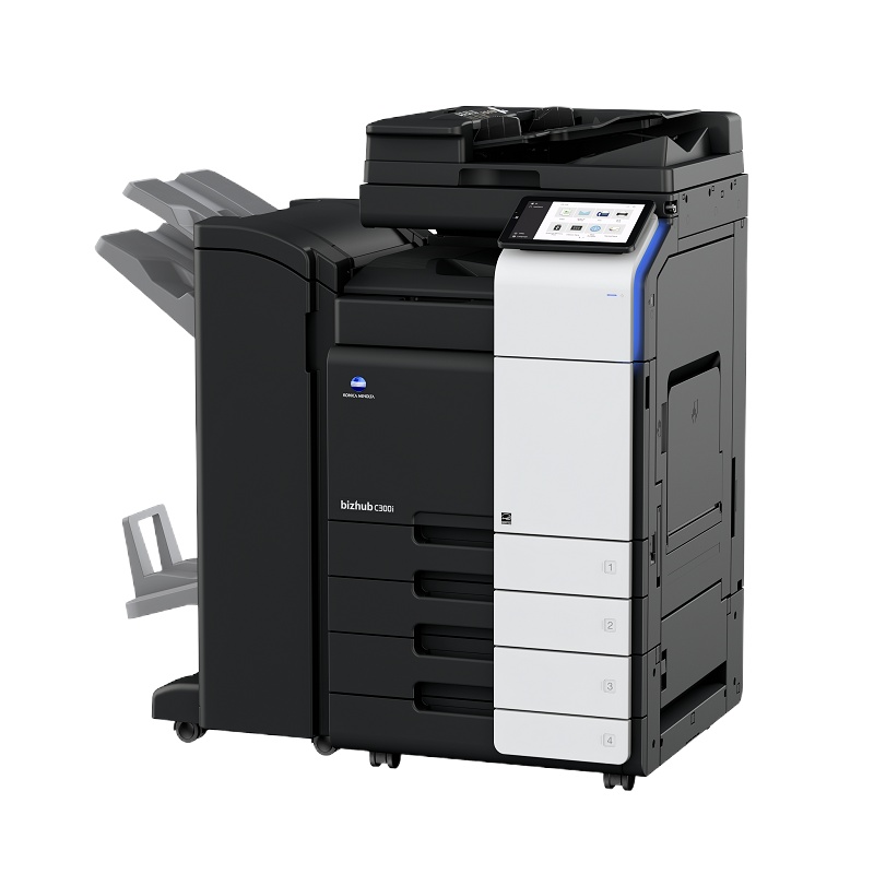 柯尼卡美能达Bizhub C300i A3彩色多功能复合机 主机 双面输稿器 四纸盒 排纸装订处理器