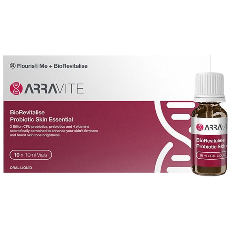 ARRAVITE紧肤亮白小魔瓶益生菌口服液10ml*10支/盒 澳洲进口全身去黄气提亮肤色 内服