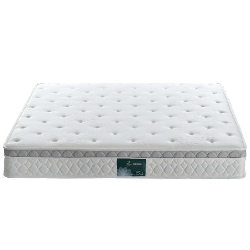 依丽兰床垫22cm 天然乳胶床垫 环保3E椰棕护脊棕垫 邦尼尔精钢弹簧床垫 软硬两用 简约现代卧室家具 心意功能