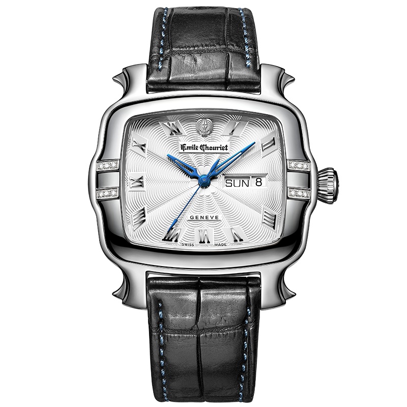 艾米龙(Emile Chouriet)手表明珠系列黑色皮带机械男表09.3883.G.6.E.25.2