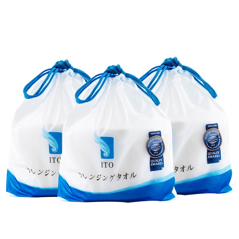 日本ito旗舰店一次性洗脸巾擦脸洁面巾棉柔巾加厚加大珍珠纹干湿两用 80片/包 3包装