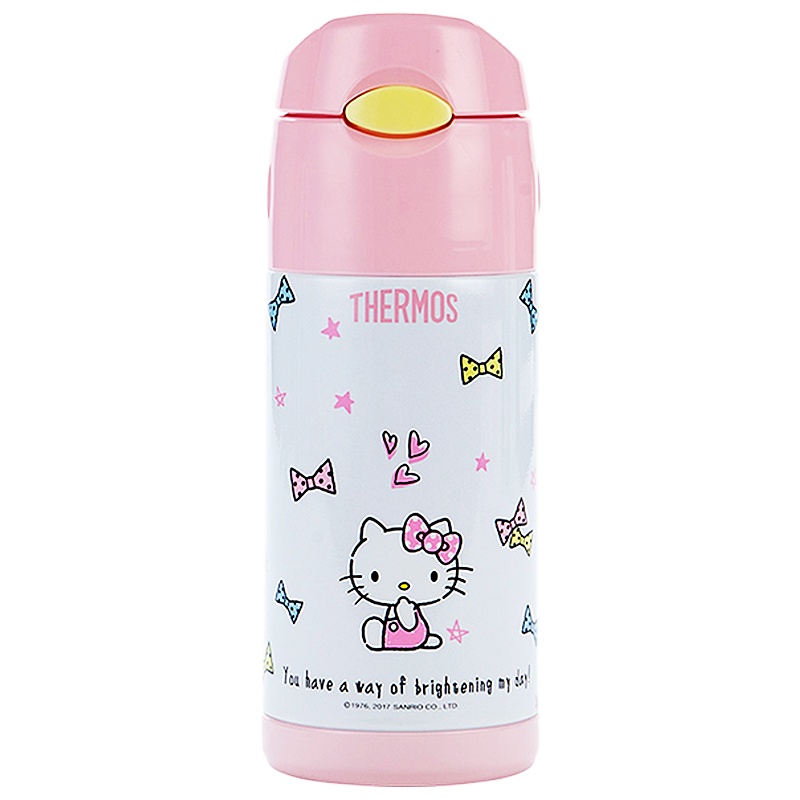 【黄金容量】THERMOS膳魔師 真空不锈钢儿童吸管保温杯