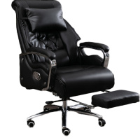 顶鸿DH-HY0690老板椅子商务可躺按摩办公椅大班椅舒适久坐家用电脑桌椅 搁脚 耐磨PU皮+按摩