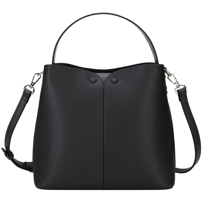 稻草人女士包包新款牛皮洋气手提包大容量单肩斜挎水桶包