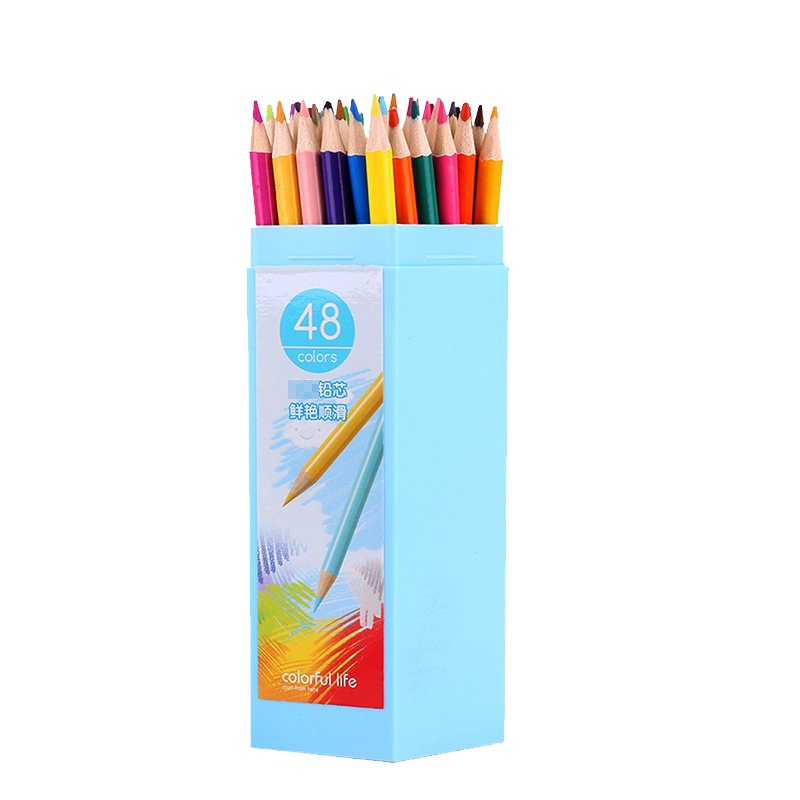 得力(deli)6534 48色五边形桶装彩铅 填色彩铅 秘密花园填色笔 儿童涂鸦绘画彩铅 彩画笔 涂色笔 画具画材