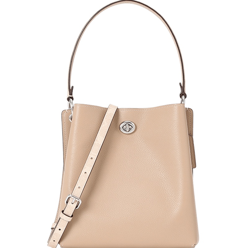 COACH 蔻驰 女包 CHARLIE水桶包 单肩包 手提包 粒面皮银扣89101