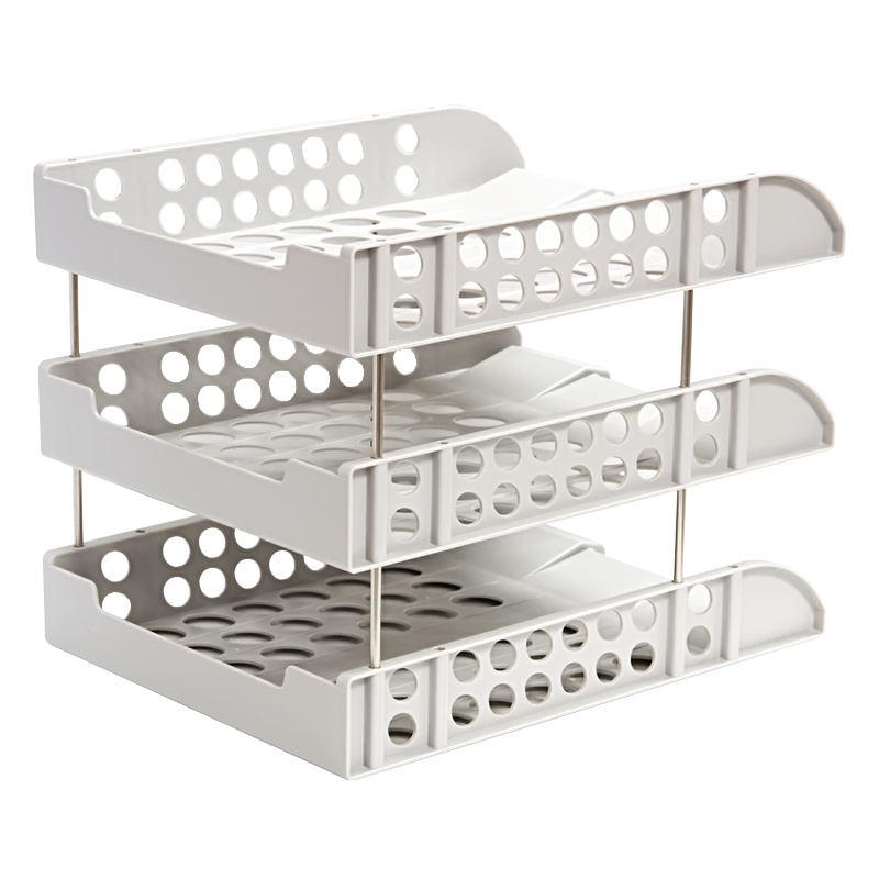 得力(deli)9217资料架收纳架文件架文件栏文件筐文件盘文件座办公用品颜色随机单个装