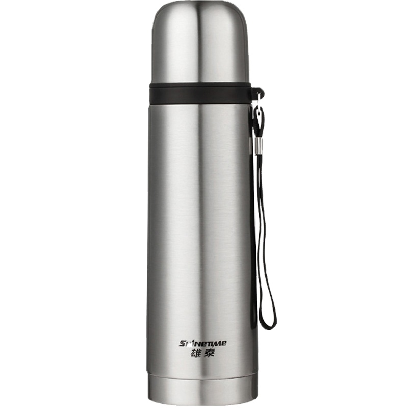 雄泰 500ML旅行保温水壶户外大容量保温杯304不锈钢带绳保温瓶便携保温壶