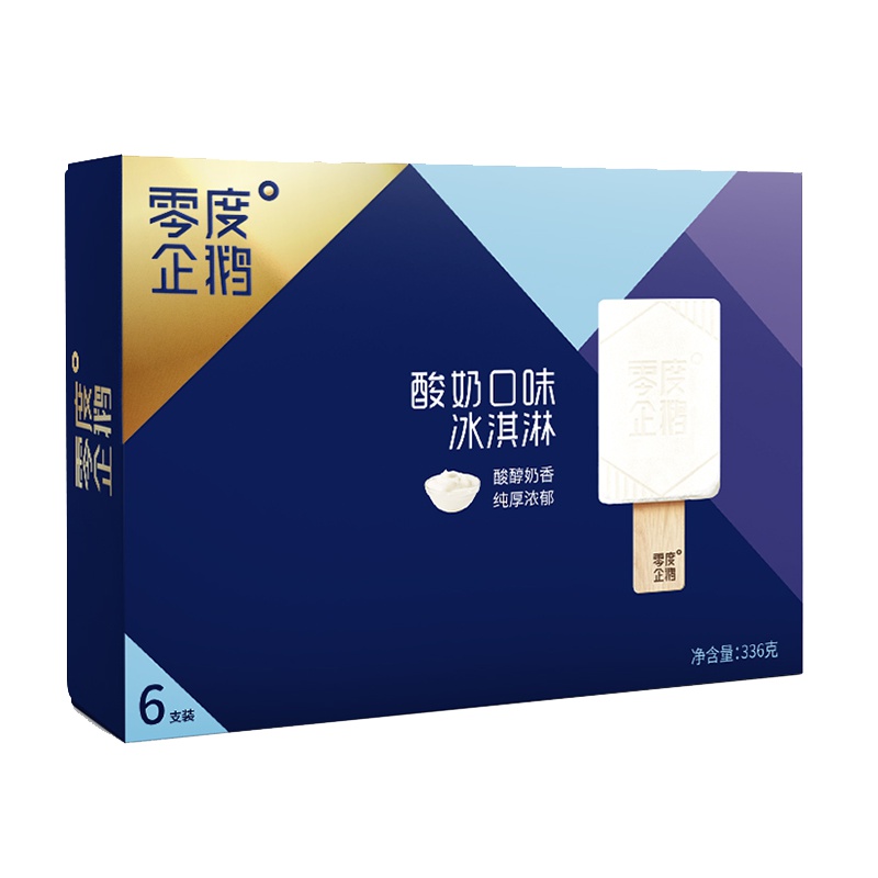 零度企鹅 酸奶口味冰淇淋336g(56g*6支)