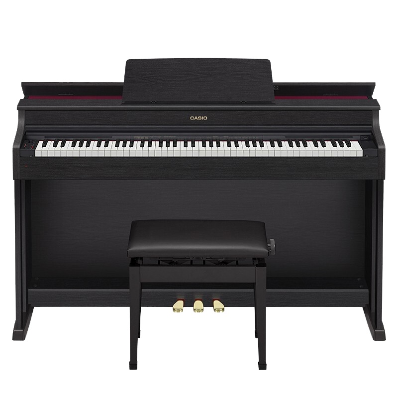 卡西欧 (CASIO)电钢琴AP470专业88键重锤立式表演数码钢琴 三角钢琴音色 APP教学