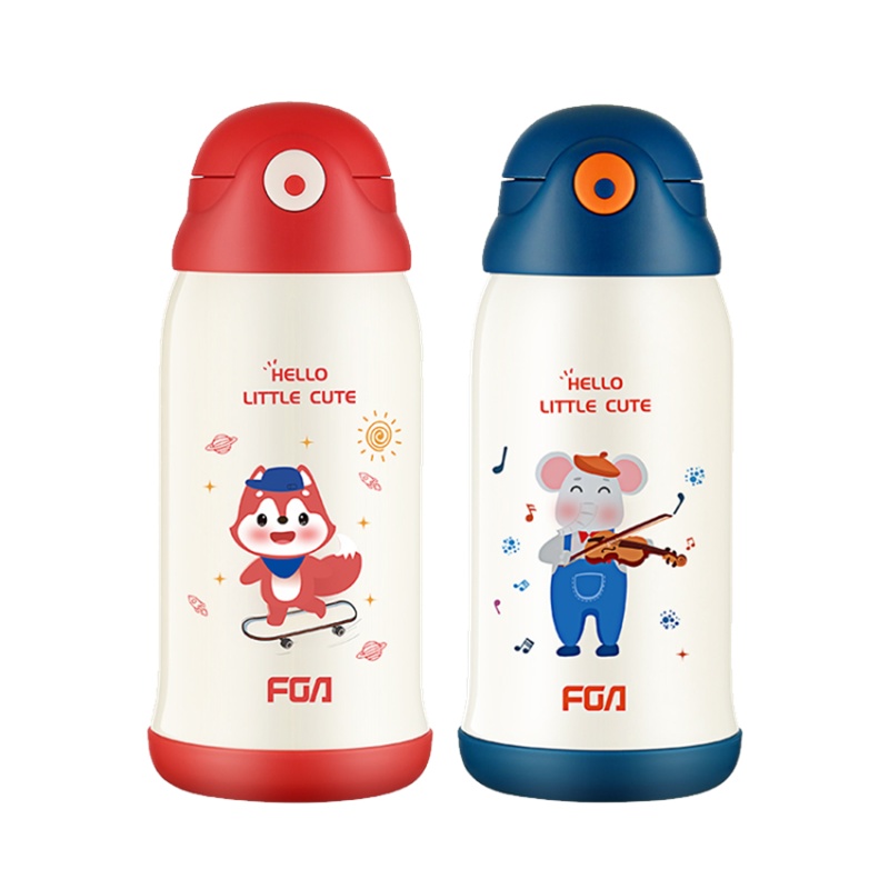 富光儿童保温杯316材质男女便携带吸管幼儿园学生保温杯子两用大容量水壶