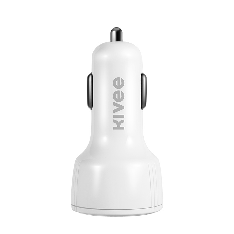 KIVEE可逸车载充电器 车载车充华为快充/小米电压USB多口输出 UT61 白色KIVEE可逸车载充电器 车载车充