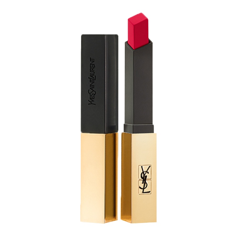 YSL圣罗兰全新小金条细管唇膏口红2.2g #01呛口辣椒 樱桃粉色