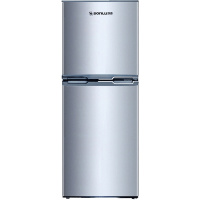 双鹿（SONLU） 136升 双门冰箱 小冰箱 宿舍 租房 家用节能静音 闪白银 BCD-136C