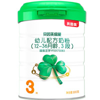 贝因美（Beingmate）绿爱幼儿配方奶粉三段12-36个月3段800克罐装/听装