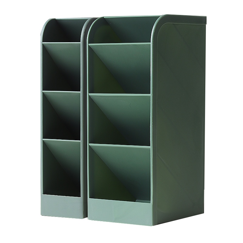 三木(SUNWOOD)笔筒斜插式收纳盒笔盒复古办公室桌面桌上放笔的笔架学生大容量多功能文具铅笔收纳格笔架加宽简约