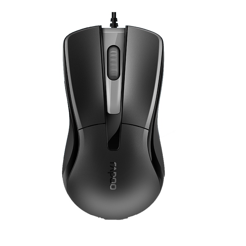 雷柏(RAPOO) N19 USB光电静音光学有线鼠标办公鼠标