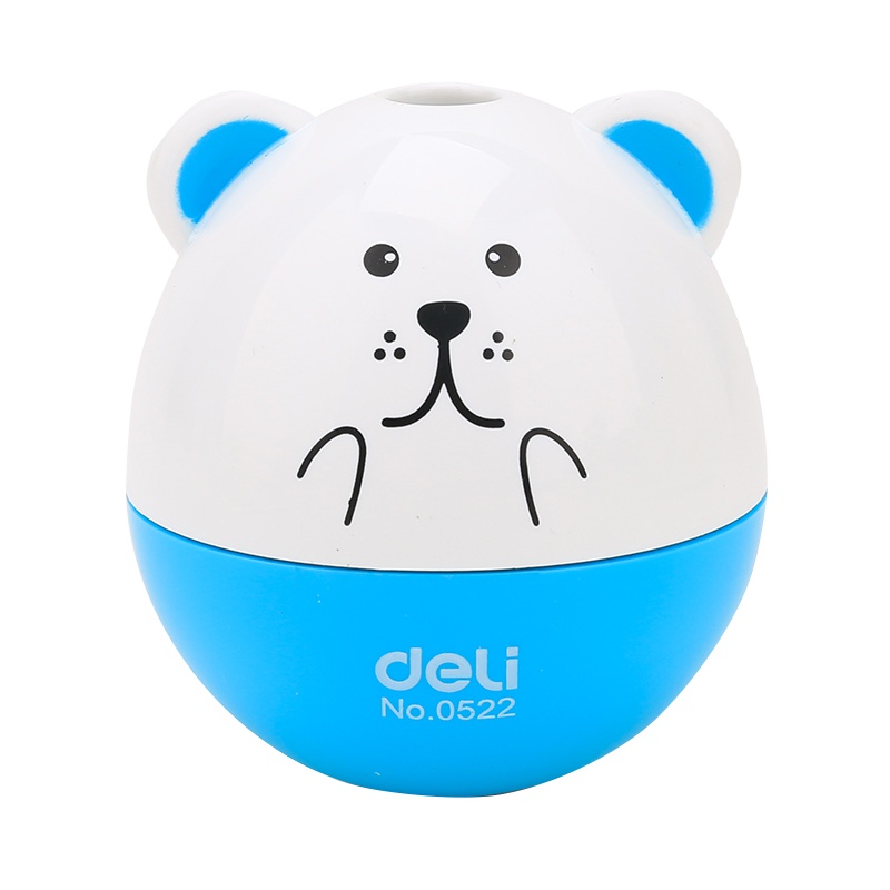 得力deli0522不倒翁卷笔刀学生文具可爱卡通儿童多功能铅笔刀削笔器转笔刀办公用品