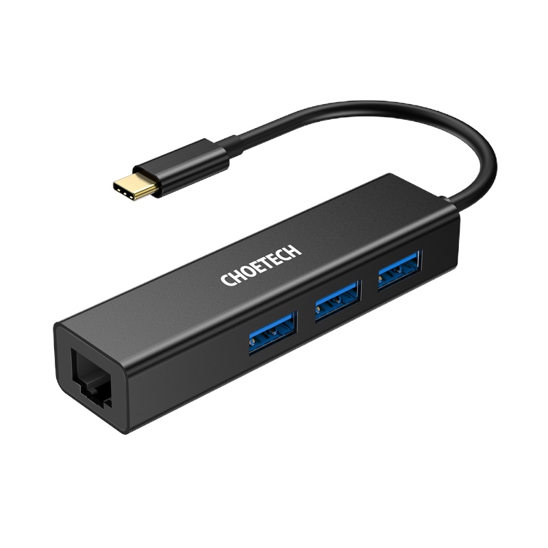 [精选]CHOETECH HUB-U02 Type-C分线器 适用苹果MacBook 3*USB3.0扩展坞