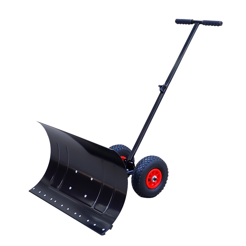尔迈 轮式手推雪铲铲雪工具除雪设备推雪板神器扫雪车机器74*33CM