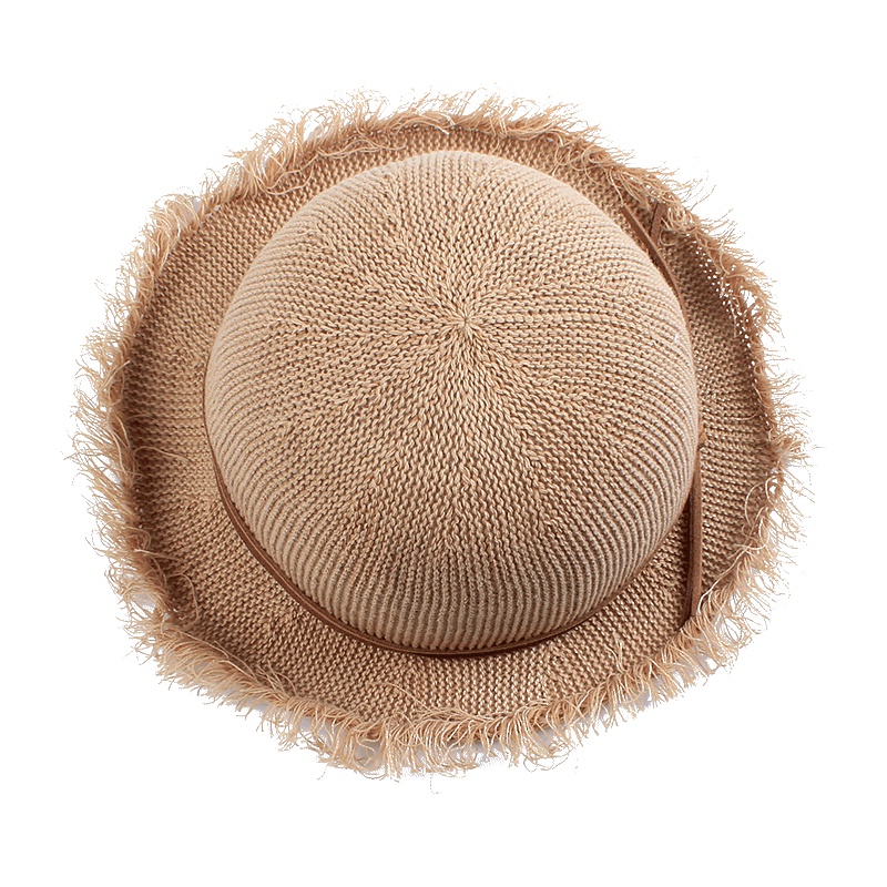 milkyfriends夏季流苏编织草帽薄款宝宝遮阳帽渔夫帽儿童太阳帽女童防晒帽男童盆帽1-2-3岁