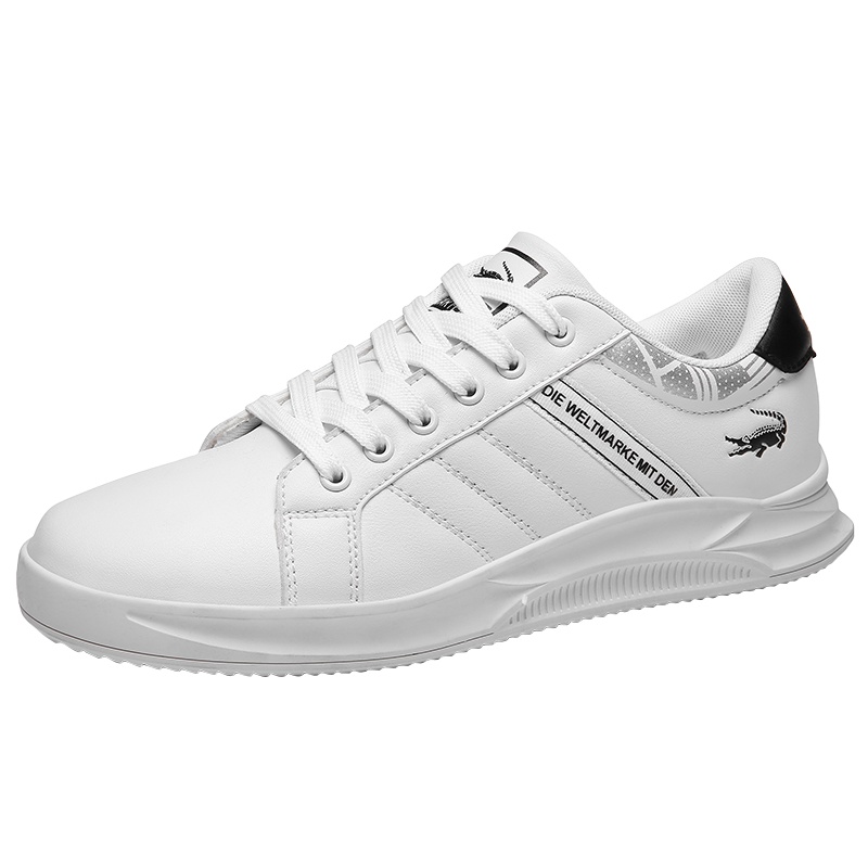 卡帝乐鳄鱼CARTELO 春夏新品时尚休闲小白鞋男 潮流百搭学生轻便低帮平底系带跑步