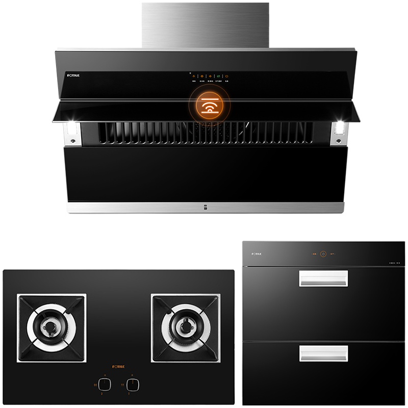 方太(FOTILE)20立方风魔方 侧吸 触控式抽油烟机燃气灶消毒柜套餐JQ22TA+HC86BE+J45ES