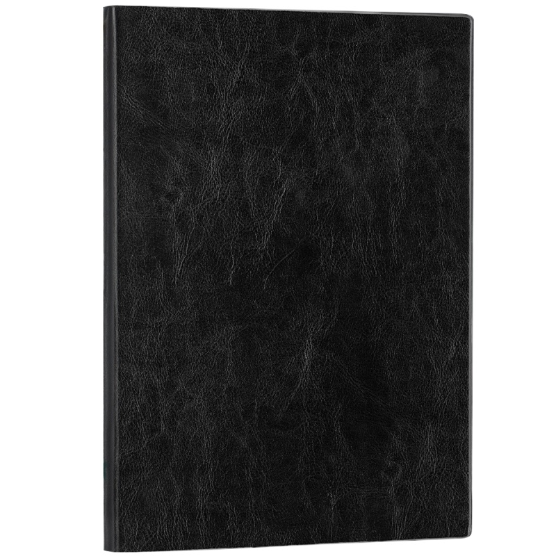 得力deli 3186皮面复古商务笔记本记事本创意办公本25K加厚款 160张 黑色