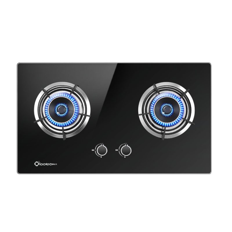 邦太(bata)大火力 全铜火盖 熄火保护 燃气灶 煤气灶 灶具 双灶 钢化玻璃 台嵌两用8611A(天然气12T)