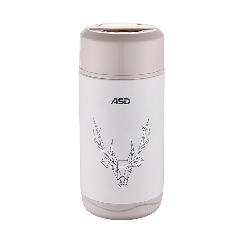 爱仕达（ASD）茗品系列焖烧杯壶 冷热两用 304不锈钢真空长效保温 象牙白 RWS12S6WG-W