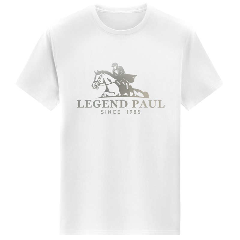 传奇保罗短袖T恤男士美式休闲马标春夏新款圆领上衣服夏季休闲百搭潮流体恤