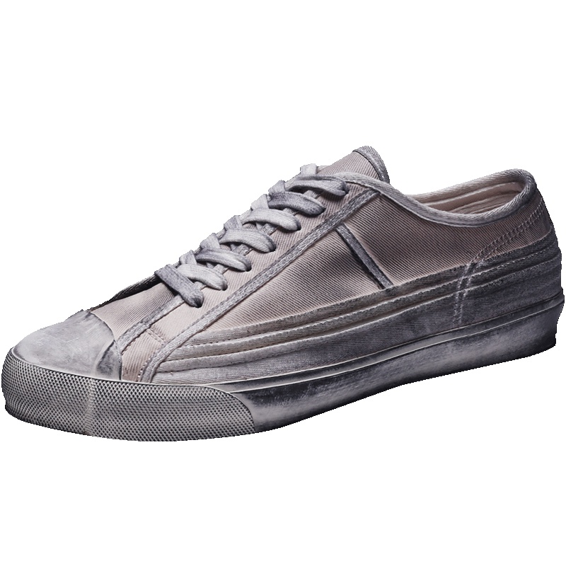 JEEP吉普 阿美咔叽鞋做旧小脏鞋男鞋复古休闲板鞋文艺帆布鞋小白鞋DP003