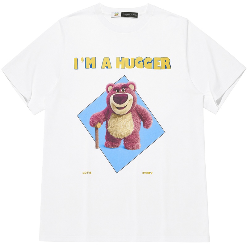 太平鸟莓熊联名T恤玩具总动员情侣短袖男装潮夏ins体恤衫+7荐#s