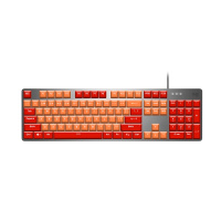 罗技(Logitech) K845茶轴+橙色键帽+红色键帽有线全尺寸笔记本电脑电竞吃鸡游戏办公机械键盘
