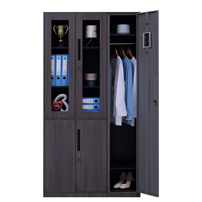 永格钢制木纹铁皮柜文件柜办公柜档案柜资料柜家用储物密码锁收纳柜子