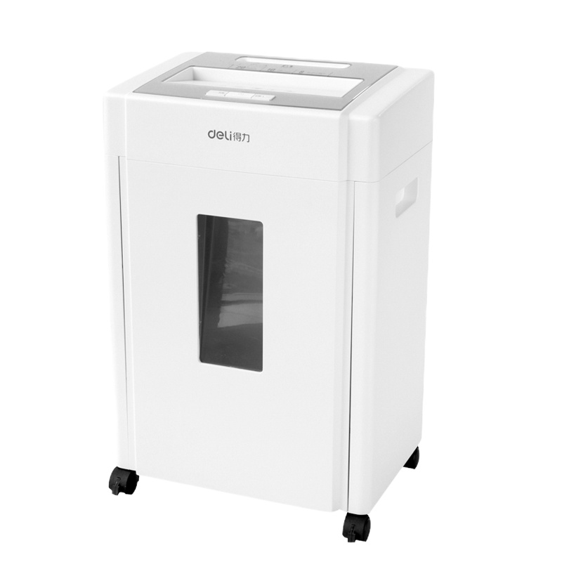 得力(Deli)9904碎纸机 电动办公静音大功率自动光盘文件纸粉碎机4级保密