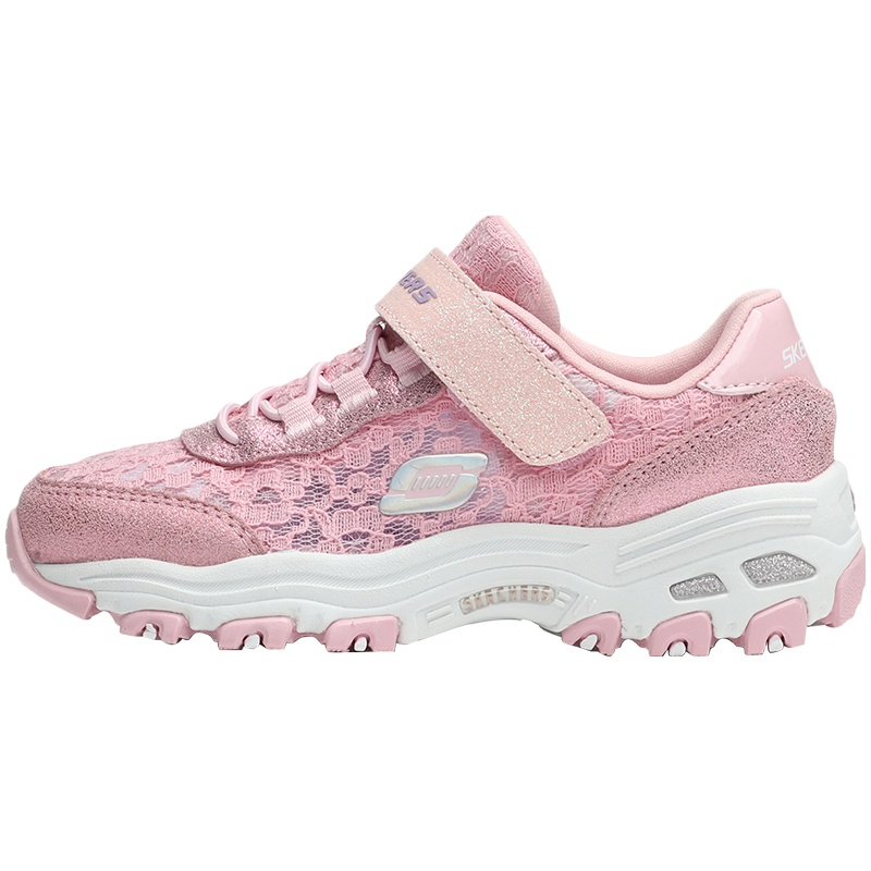 【自营】斯凯奇女大童休闲鞋D LITES时尚蕾丝魔术贴运动鞋664086L