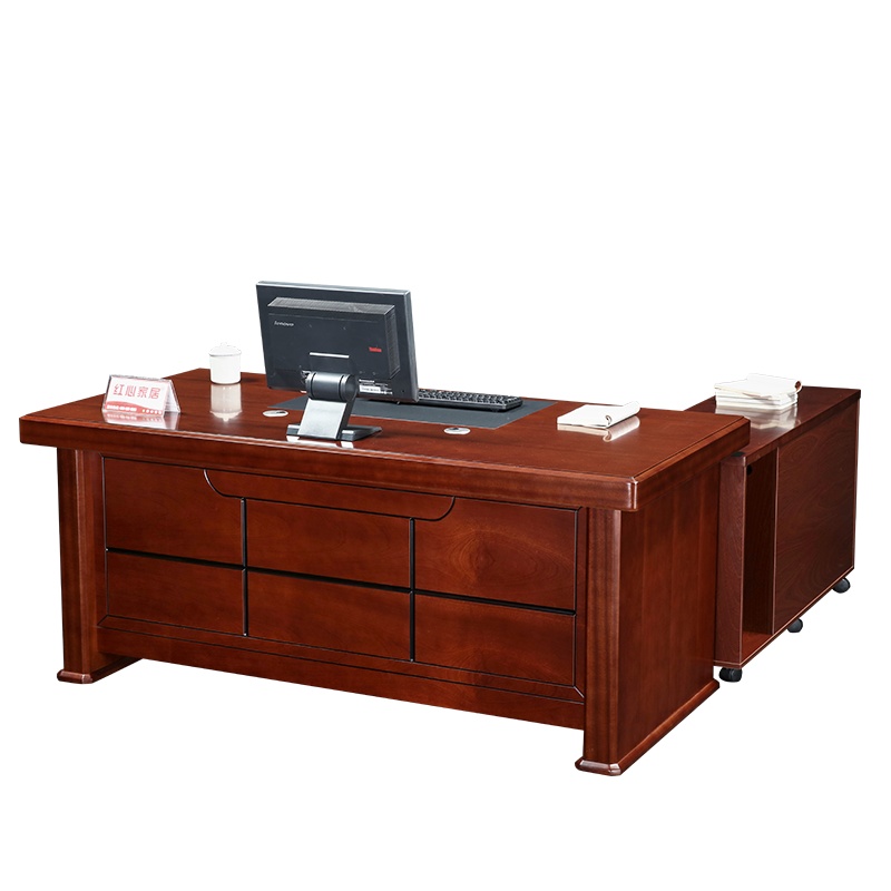 【红心家居】办公家具油漆办公桌老板班台主管桌经理桌1.8米
