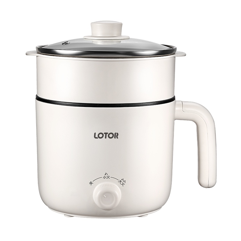 小浣熊电煮锅HM-60C-5 宿舍学生煮面小锅寝室神器迷你火锅小功率家用多功能小电锅