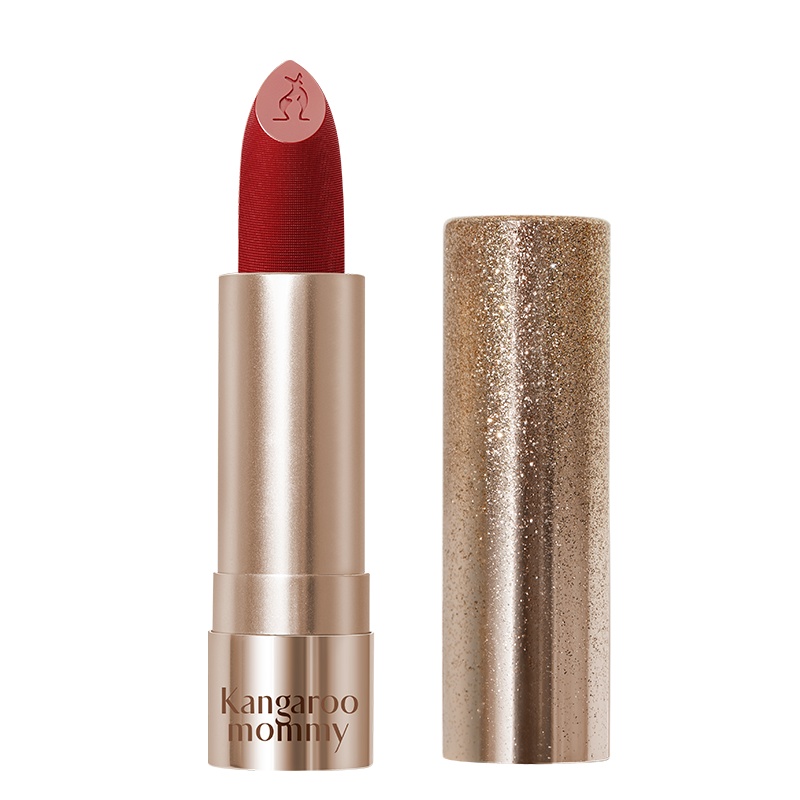 袋鼠妈妈 星钻光感柔雾口红孕妇专用口红孕期化妆品植物天然 正红色号