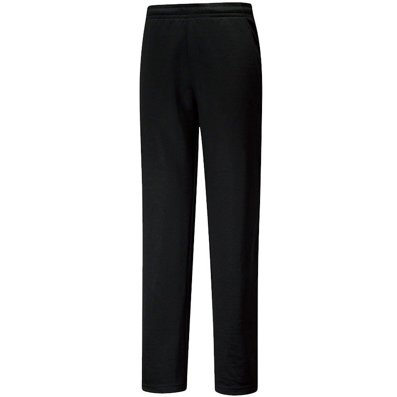 李宁男子刺绣logo松紧腰围内部抽绳运动长裤