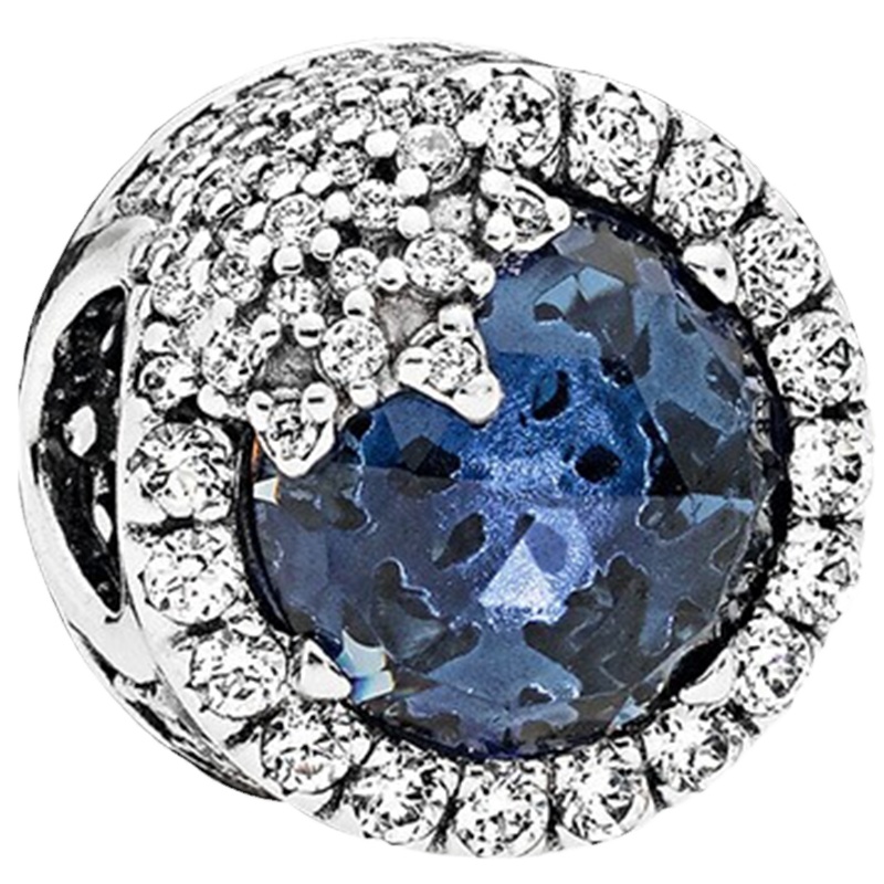 PANDORA潘多拉 蓝色闪亮的雪花 925银串饰 796358NTB