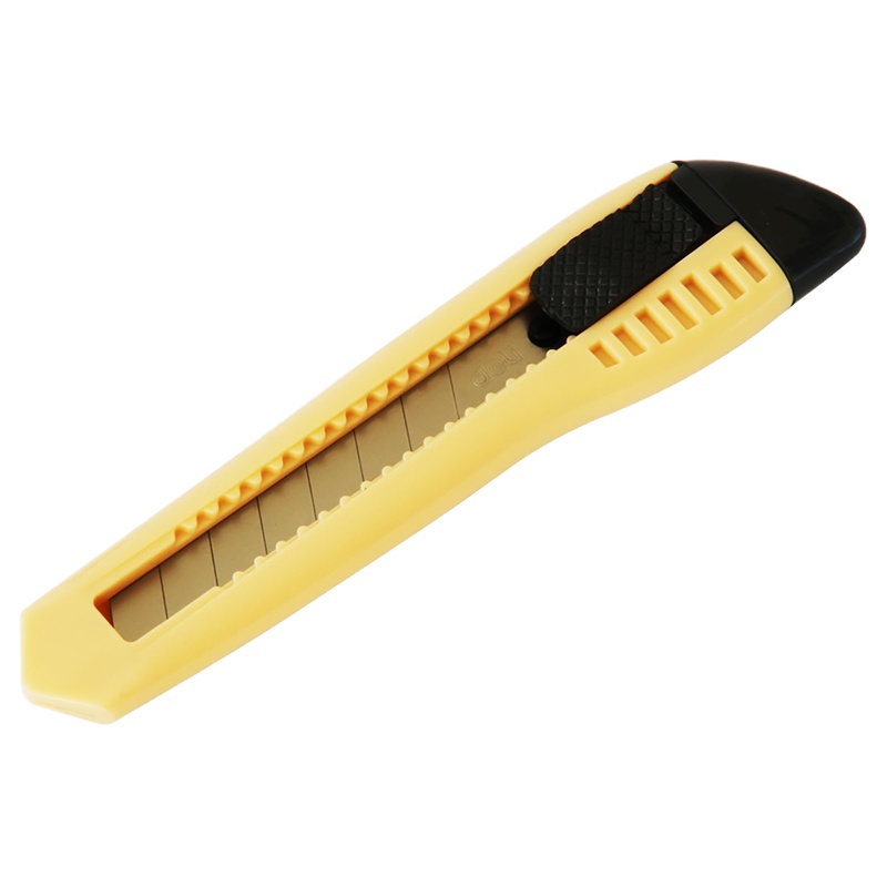 得力(deli) 2003大号通用办公家具美工刀/裁纸刀 手动锁定 (24把/包)