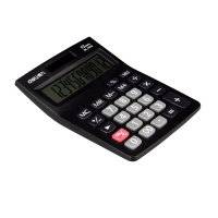 得力 1519A 计算器金属面板桌面计算器财务专用办公桌面计算器计算机 双电源记忆存储功能