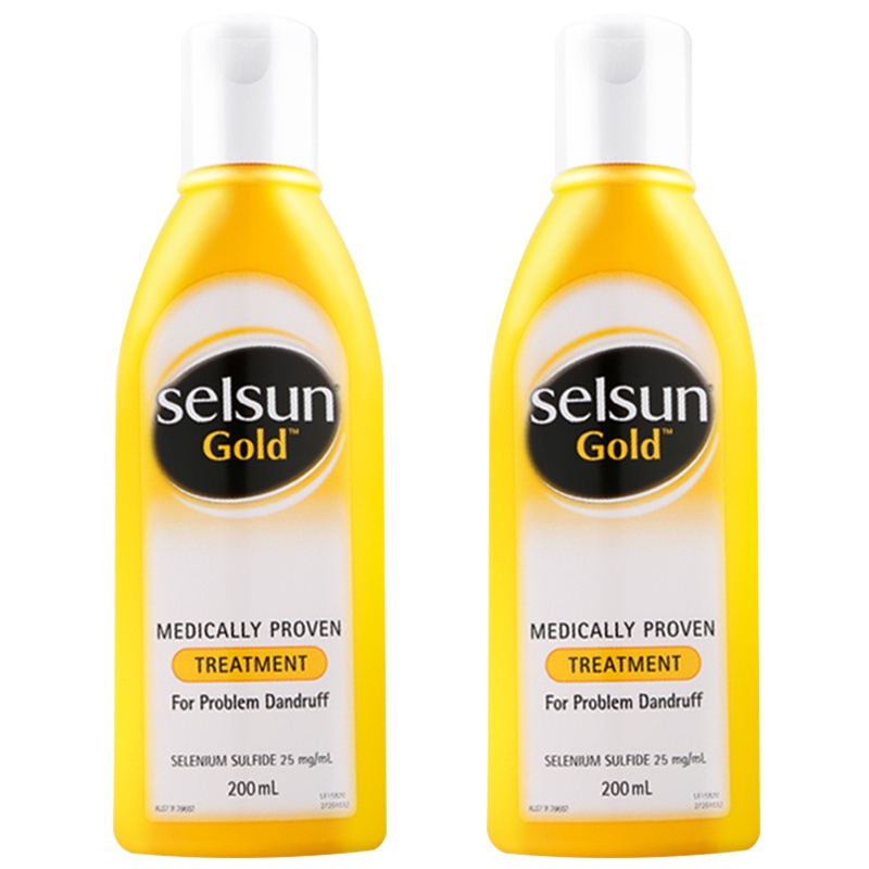 [强效去屑]Selsun潇洒去屑加强止痒洗发水抑制头痒控油缓解头癣200ml*2瓶适合所有发质所有人群澳洲进口
