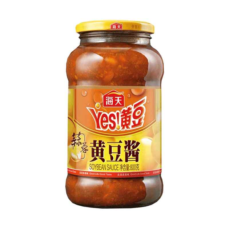 海天蒜蓉黄豆酱800g蒸鱼排骨焖炒火锅豆瓣酱 精选优质黄豆