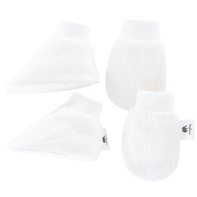 Aengbay新生儿手套脚套防抓脸宝宝护手护脚套可啃咬婴儿用品