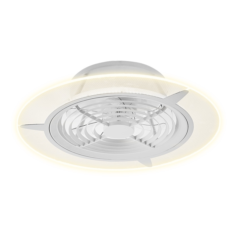 华艺慧作智能ledAI语音吸顶风扇灯北欧吊扇灯 客厅餐厅家用 卧室简约现代创意 遥控调光调速支持小米米家APP小爱同学